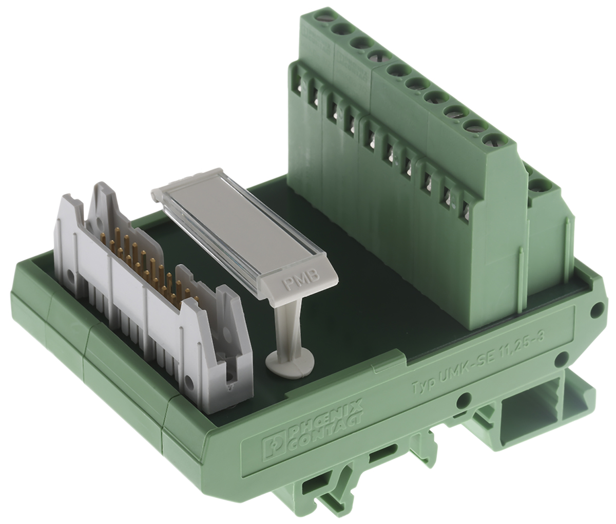 Phoenix Contact 20-Contact Male Interface Module, Flat Ribbon Cable Connector, DIN Rail, 1A