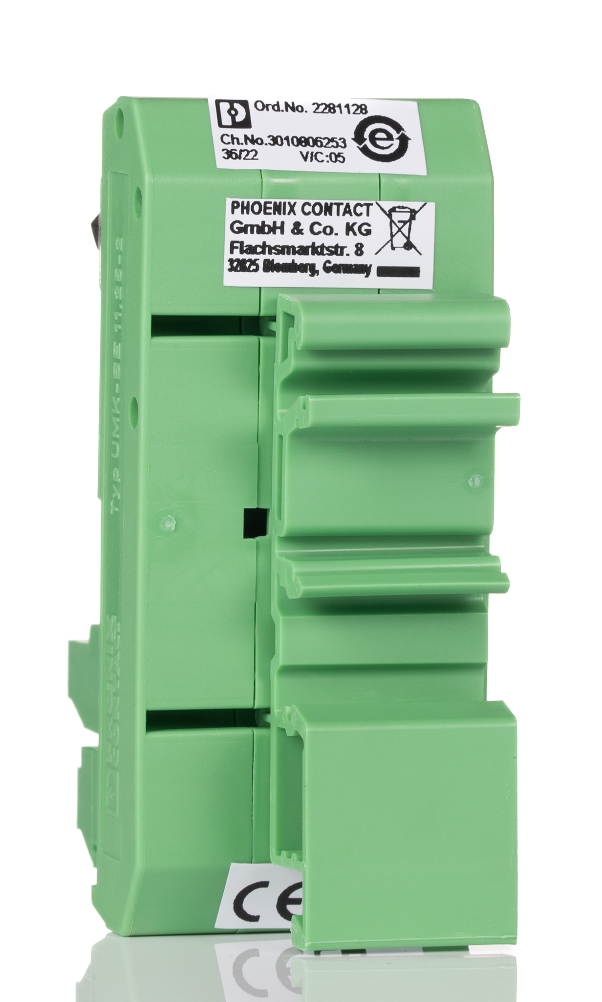 2281128 Phoenix Contact FLKM-D9 SUB/S Series 9-Contact Male Interface Module, D-Sub Connector, DIN Rail, 2.5A