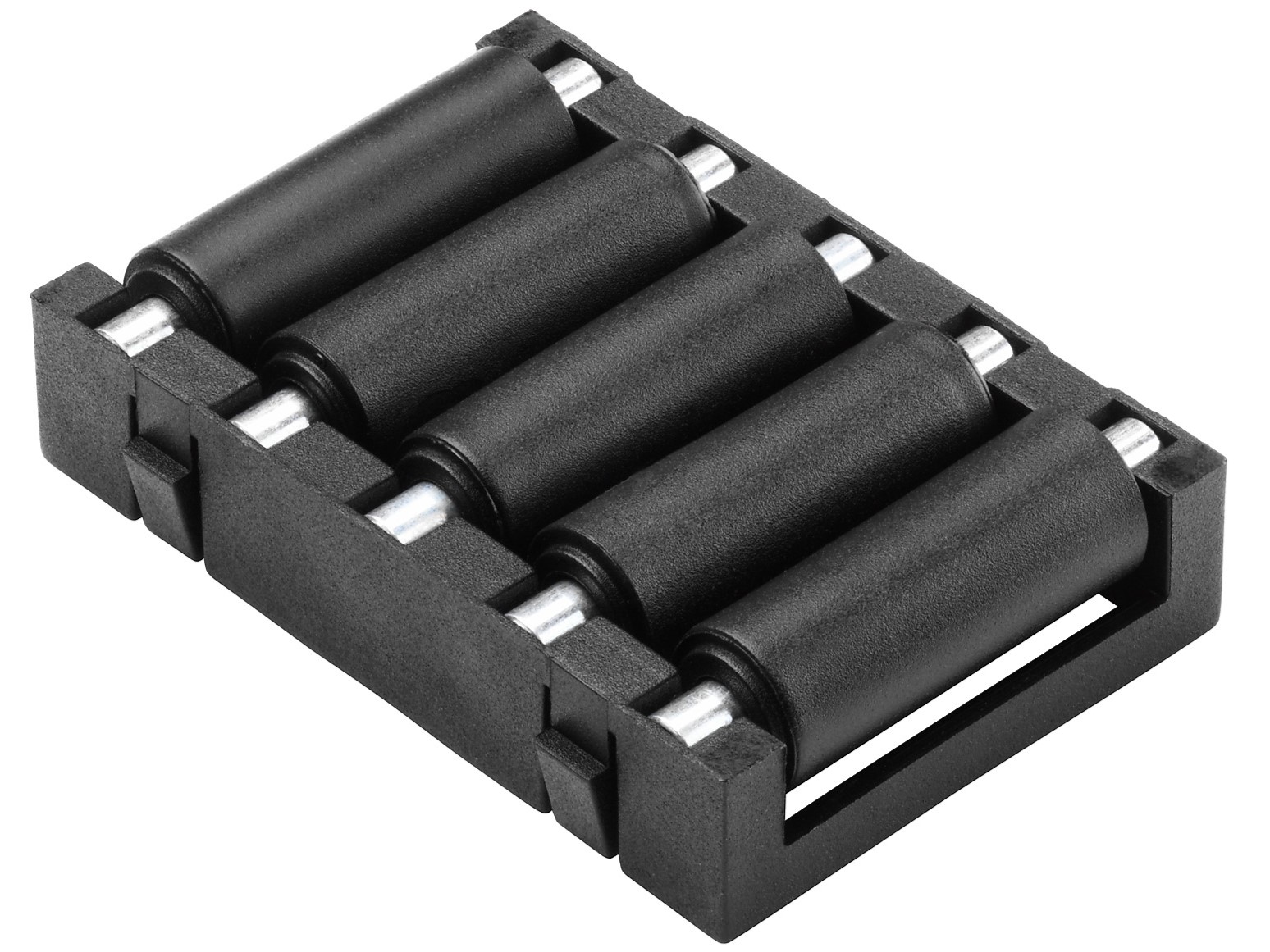 RS PRO Zinc Plated Steel Round Conveyor Roller Conveyor Roller Axle 9 mm Dia. x 50 mm L, Steel (Zinc Plated) 100 N, 9 mm