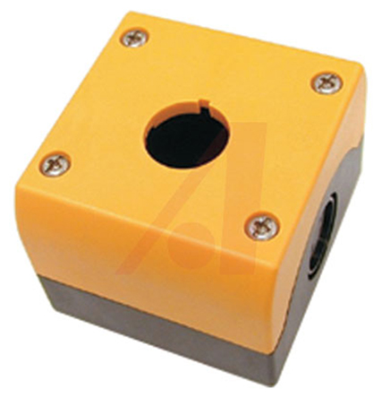 Eaton Dark Grey, Light Grey Plastic RMQ Titan M22 Push Button Enclosure - 1 Hole 22 mm Diameter