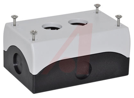 Eaton Grey Plastic RMQ Titan M22 Push Button Enclosure - 2 Hole 22 mm Diameter