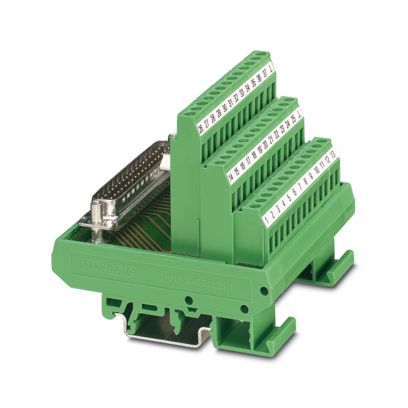 Phoenix Contact FLKMS-D25 SUB/B (1-25) Series 25-Contact Interface Module, D-Sub Connector, Screw, 2.5A