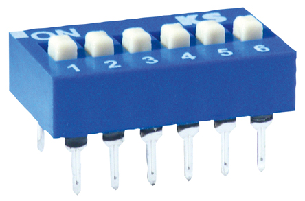 KNITTER-SWITCH 8 Way PCB DIP Switch 8PST, Raised Actuator