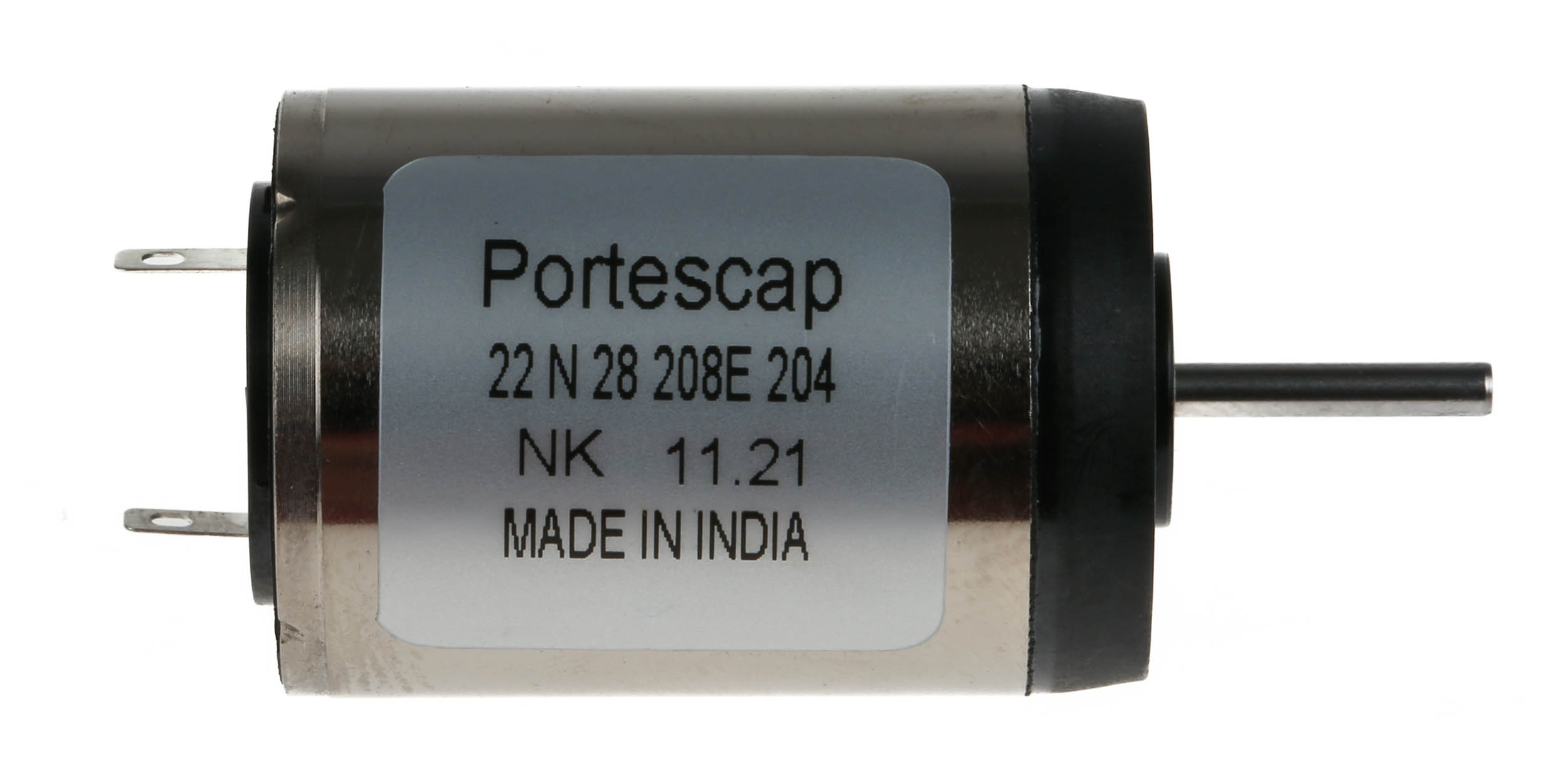 Portescap Low Inertia Type Servo Motor DC Motor, 3.8 W, 18V dc, 7 mNm, 6300rpm, 2 mm Shaft Diameter