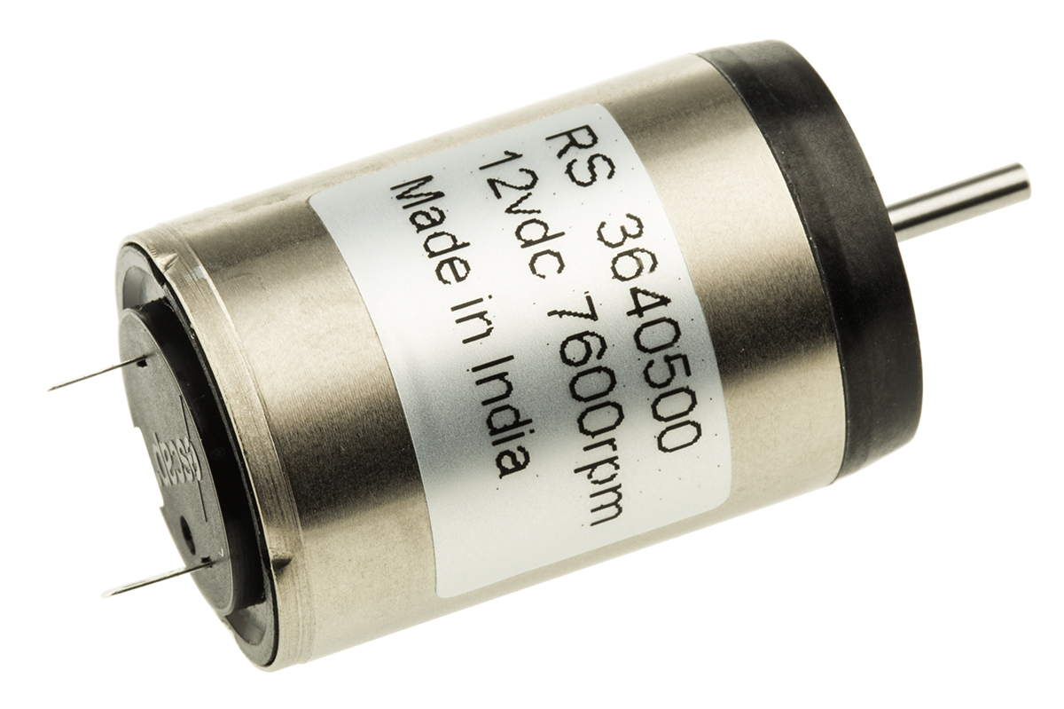Portescap Low Inertia Type Servo Motor DC Motor, 4.5 W, 12V dc, 8.48 mNm, 7600rpm, 2 mm Shaft Diameter