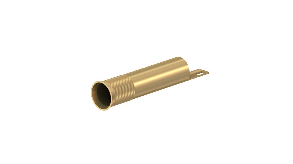 Staubli Gold Female Banana Socket, 4 mm Connector, Press Fit Termination, 30V, 60 V, 25A, Gold Plating