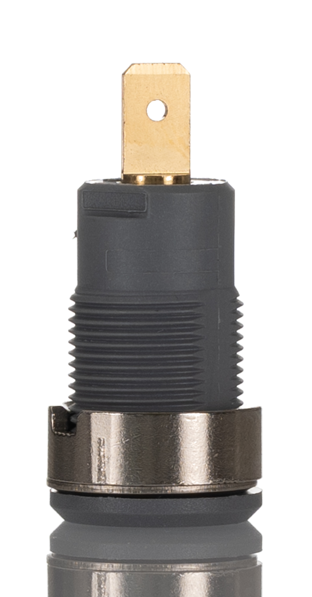 Staubli Grey Female Banana Socket, 4 mm Connector, Tab Termination, 1000V, 24A, Gold Plating