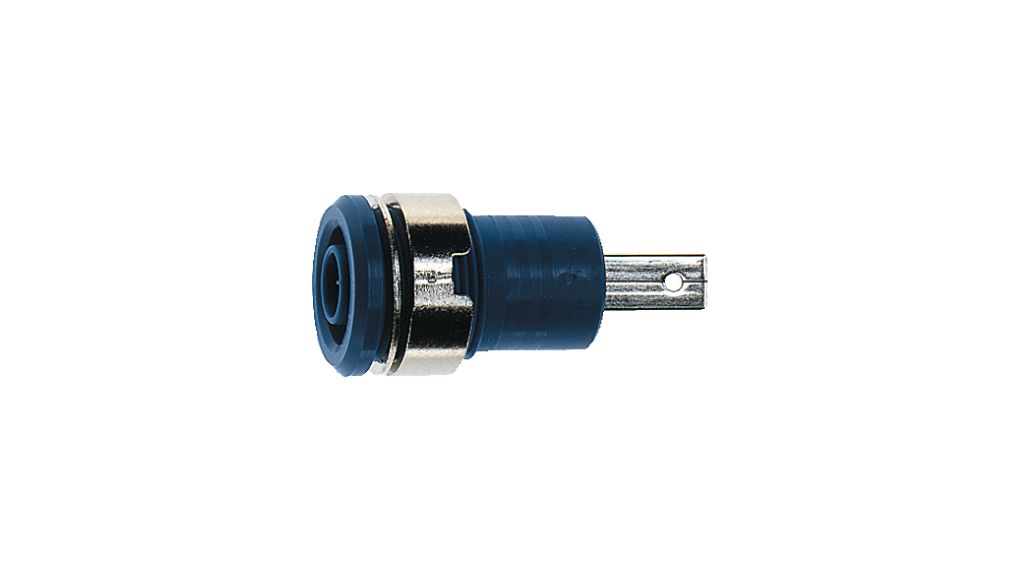 Staubli Black Female Banana Socket, 4 mm Connector, Tab Termination, 1000V, 24A, Nickel Plating