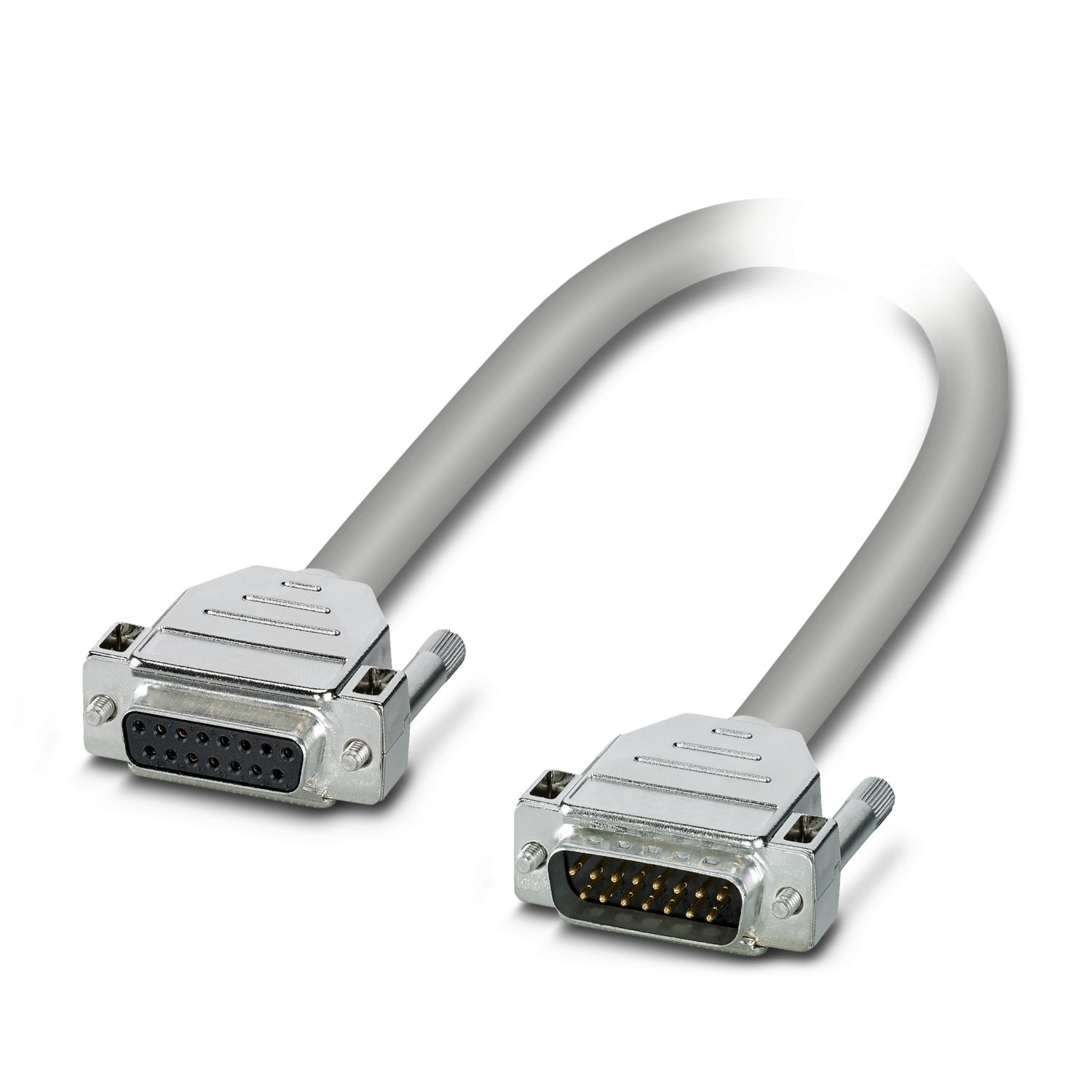 Phoenix Contact Female D-Sub 15-Pin to Male D-Sub Pin Strip Cable, 500 mm Polyvinyl Chloride