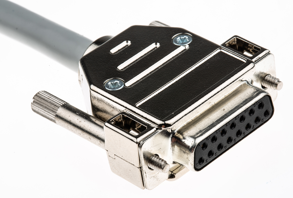 2302078 Phoenix Contact Male D-Sub 15-Pin to Female Serial Cable, 1.5 m Polyvinyl Chloride, D15SUB/B/S/150/KONFEK/S Series