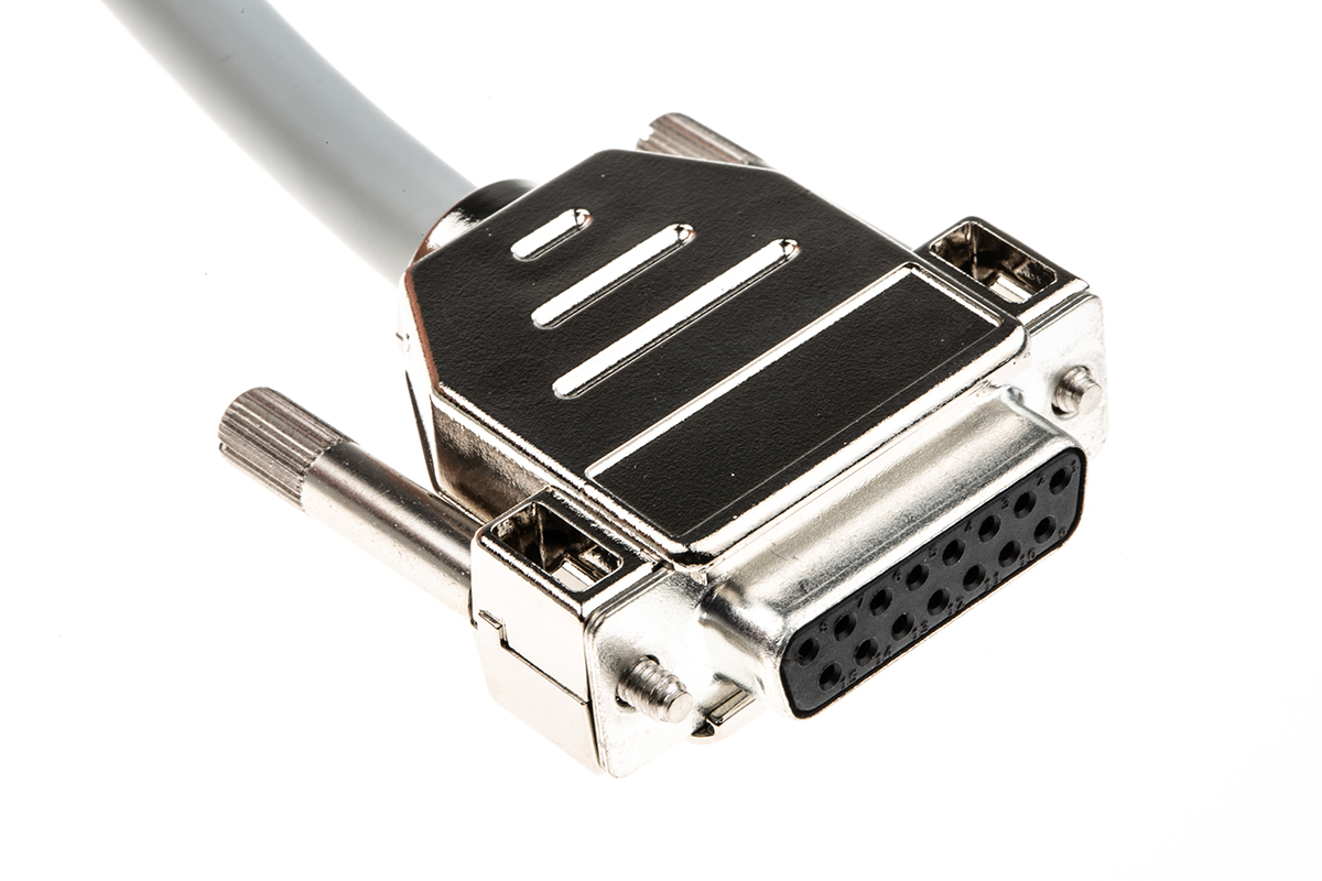 2302094 Phoenix Contact Male D-Sub 15-Pin to Female DB15 Serial Cable, 3 m Semi-Rigid Polyvinyl Chloride, 230 Series