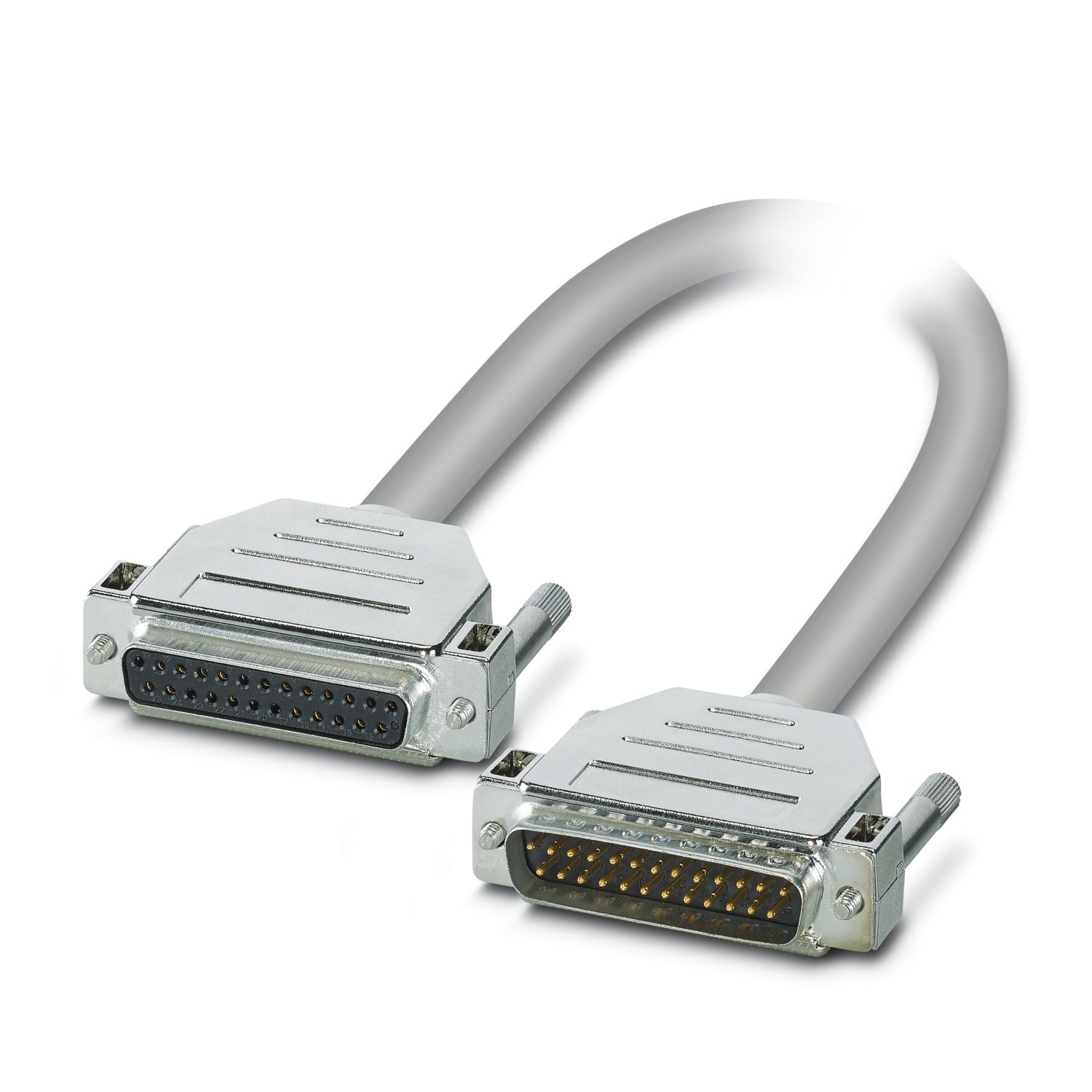 Phoenix Contact Female D-Sub 25-Pin to Male DB25 Serial Cable, 4 m Semi-Rigid Polyvinyl Chloride, 230 Series