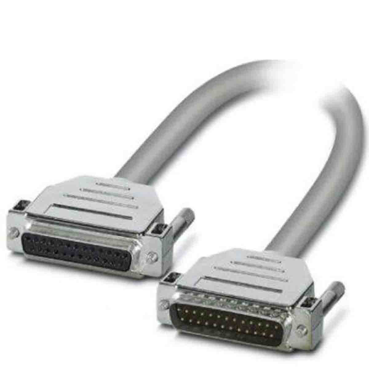 Phoenix Contact Female D-Sub 25-Pin to Male DB25 Serial Cable, 6 m Polyvinyl Chloride, D25SUB Series