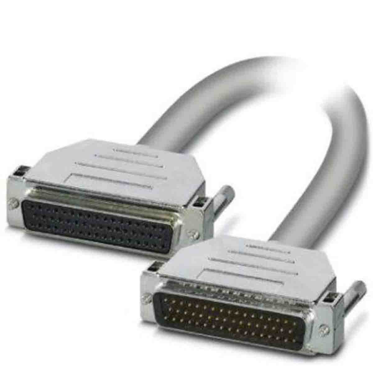 Phoenix Contact Female D-Sub 50-Pin to Male DB50 Serial Cable, 1.5 m Semi-Rigid Polyvinyl Chloride, D50SUB Series