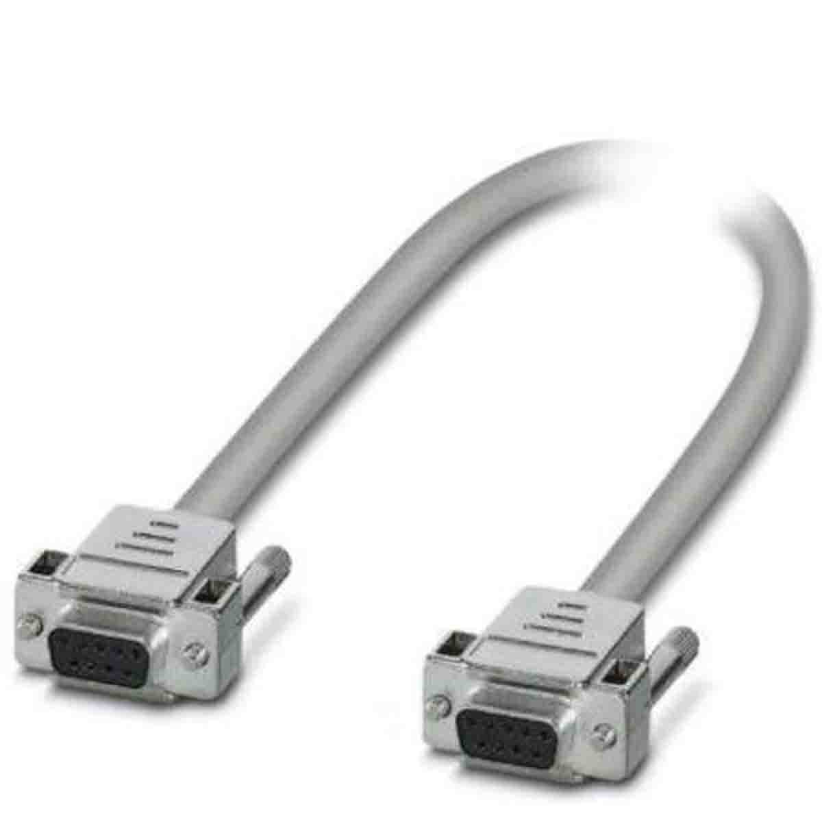 Phoenix Contact Female D-Sub 9-Pin to Female DB9 Serial Cable, 1 m Semi-Rigid Polyvinyl Chloride, D9SUB Series