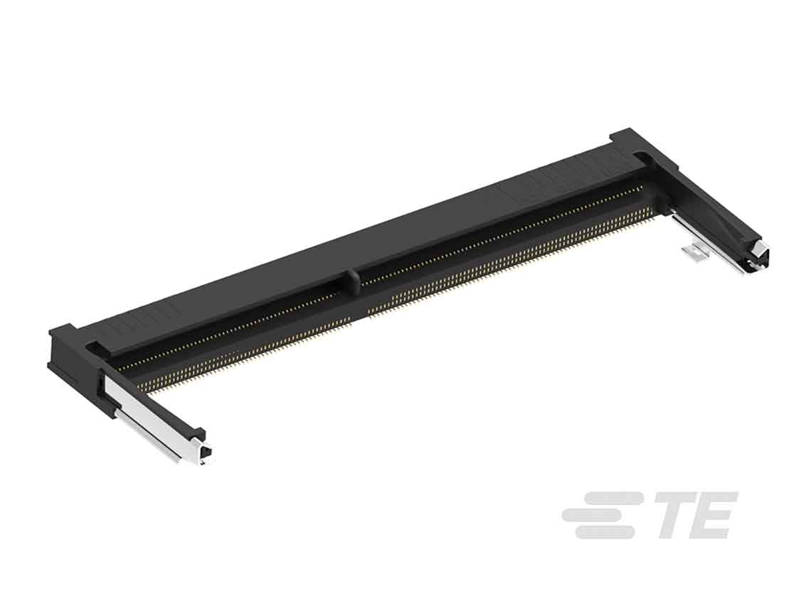 TE Connectivity 0.5 mm Pitch 260 Way, Right Angle Surface Mount Mount SO DIMM Socket ,25.0V, 500mA