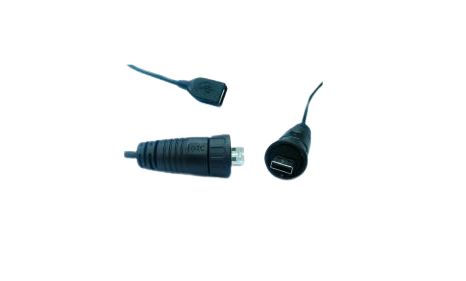 RS PRO IC Socket USB Cable, Male USB Type A to Female, USB 2.0 USB Type A, Black, 2 m