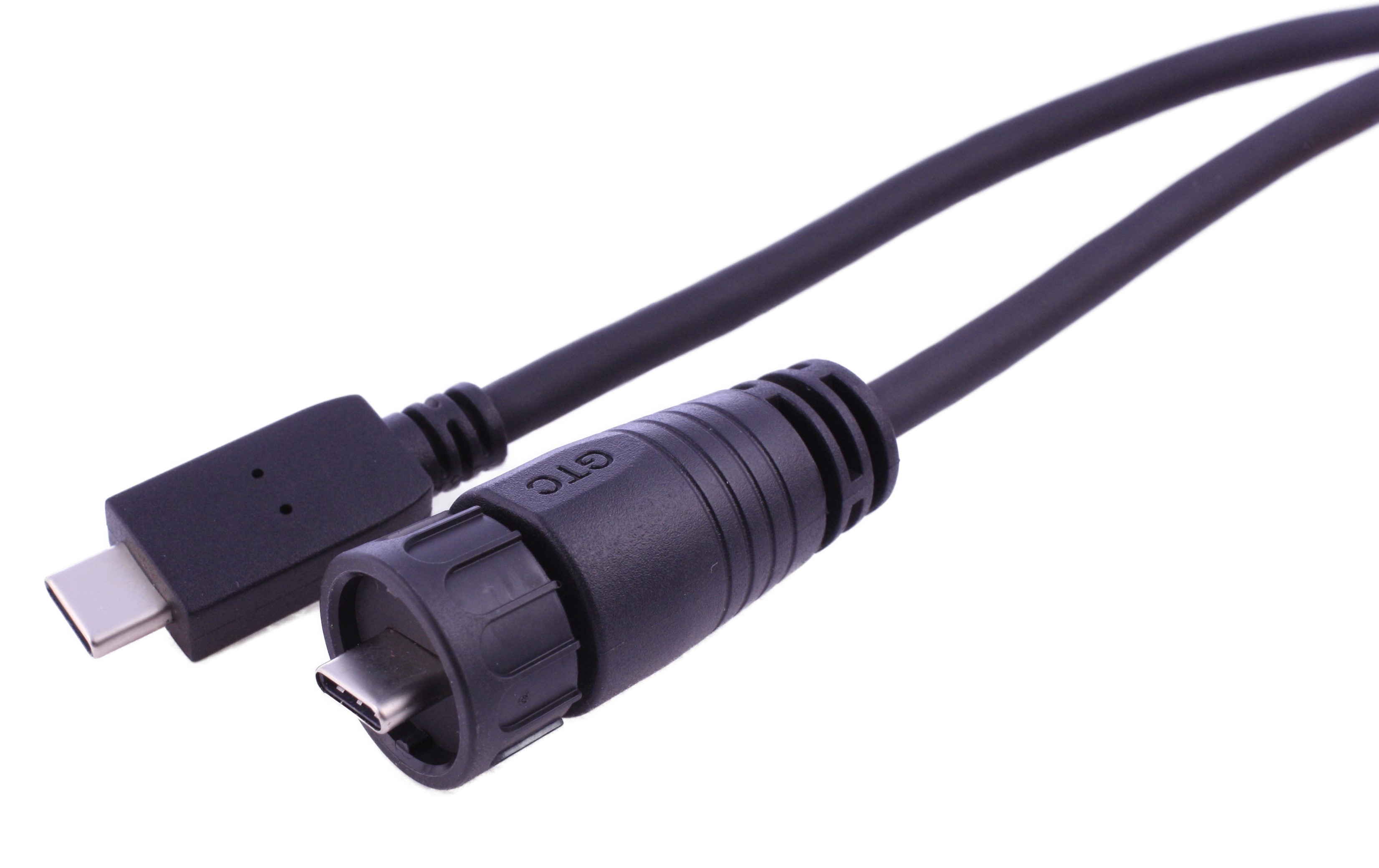 RS PRO IC Socket USB Cable, Male USB Type C to Female, USB 3.1 USB Type C, Black, 2 m