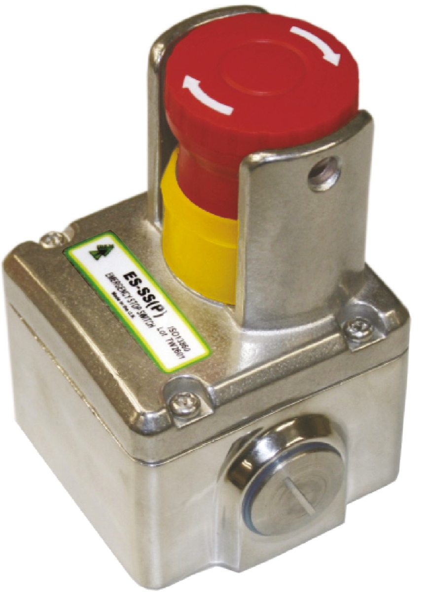IDEM ES Series Twist Release Emergency Stop Push Button, Surface Mount, 2 NC/1 NO, IP69K