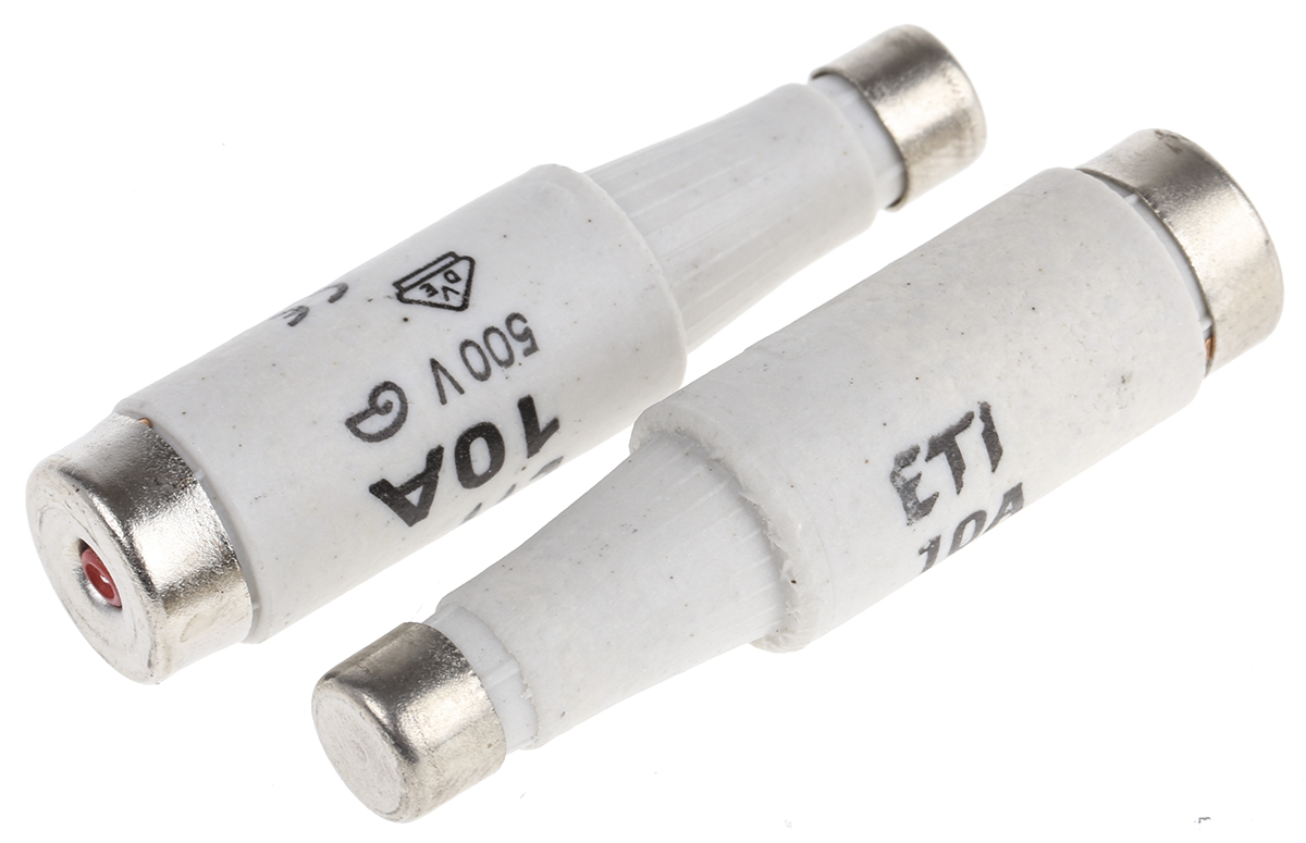 ETI 10A D1 Diazed Fuse, E16 Thread Size, 500V ac