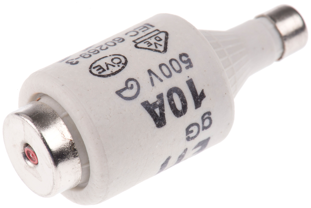 2312404 ETI 10A D2 Diazed Fuse, E27 Thread Size, 500V ac