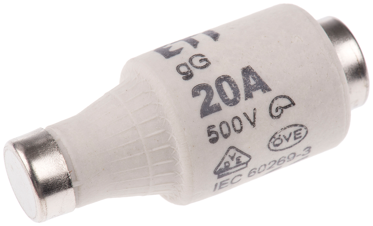 ETI 20A D2 Diazed Fuse, E27 Thread Size, 500V ac