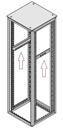 nVent SCHROFF Slide Rail, 800 mm Depth, 1 U, 25kg Max Load