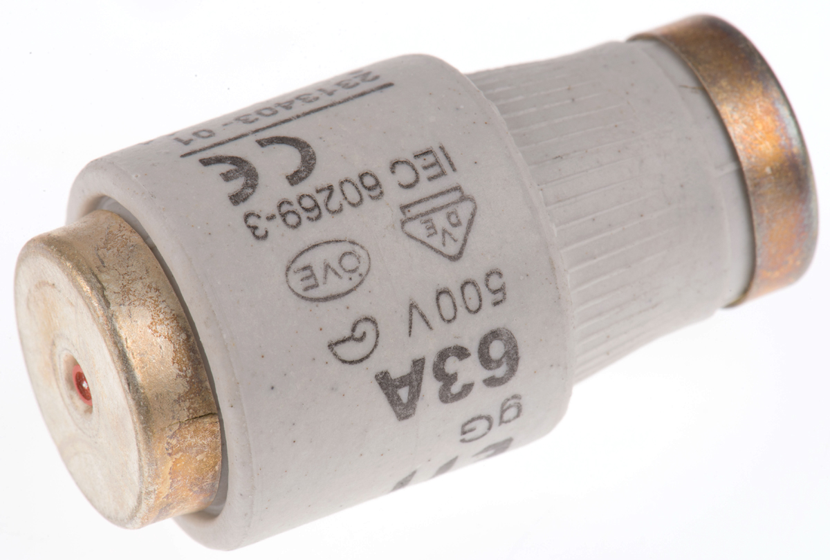 2313403 ETI 63A D3 Diazed Fuse, E33 Thread Size, 500V ac