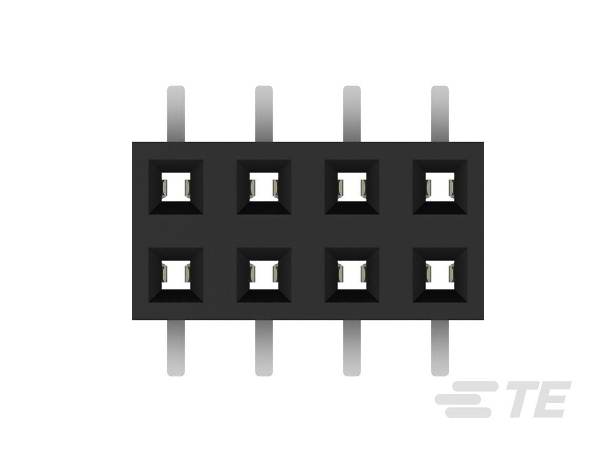 2314846-8 TE Connectivity AMPMODU Series Straight Surface PCB Socket, 8-Contact, 2 Row, 2 mm Pitch Solder