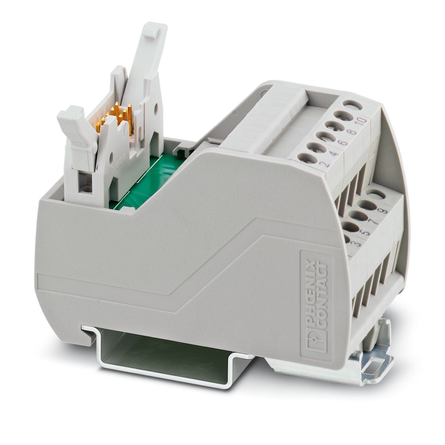 Phoenix Contact 10-Contact Male Interface Module, Flat Ribbon Cable Connector, DIN Rail, 1A