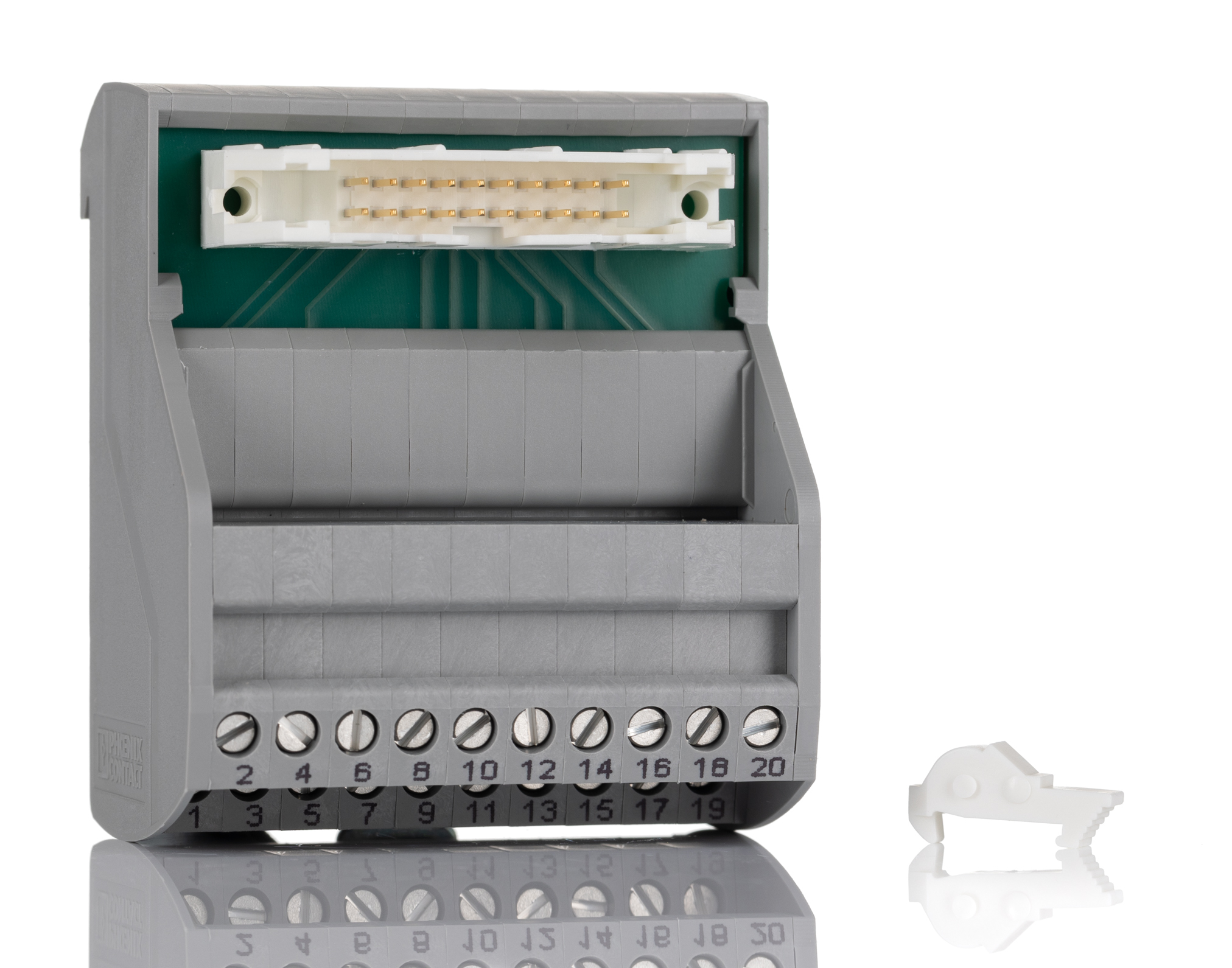 Phoenix Contact VIP-2 Series 20-Contact Male Interface Module, Flat Ribbon Cable Connector, DIN Rail, 1A