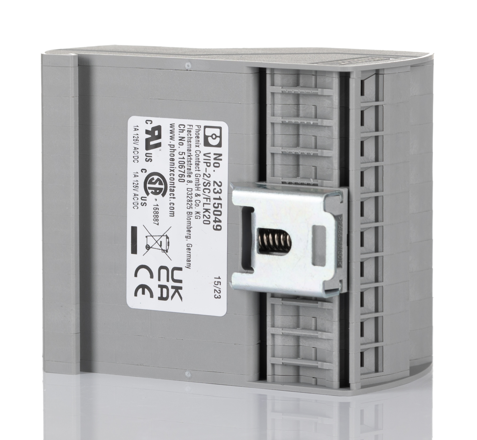2315049 Phoenix Contact VIP-2 Series 20-Contact Male Interface Module, Flat Ribbon Cable Connector, DIN Rail, 1A