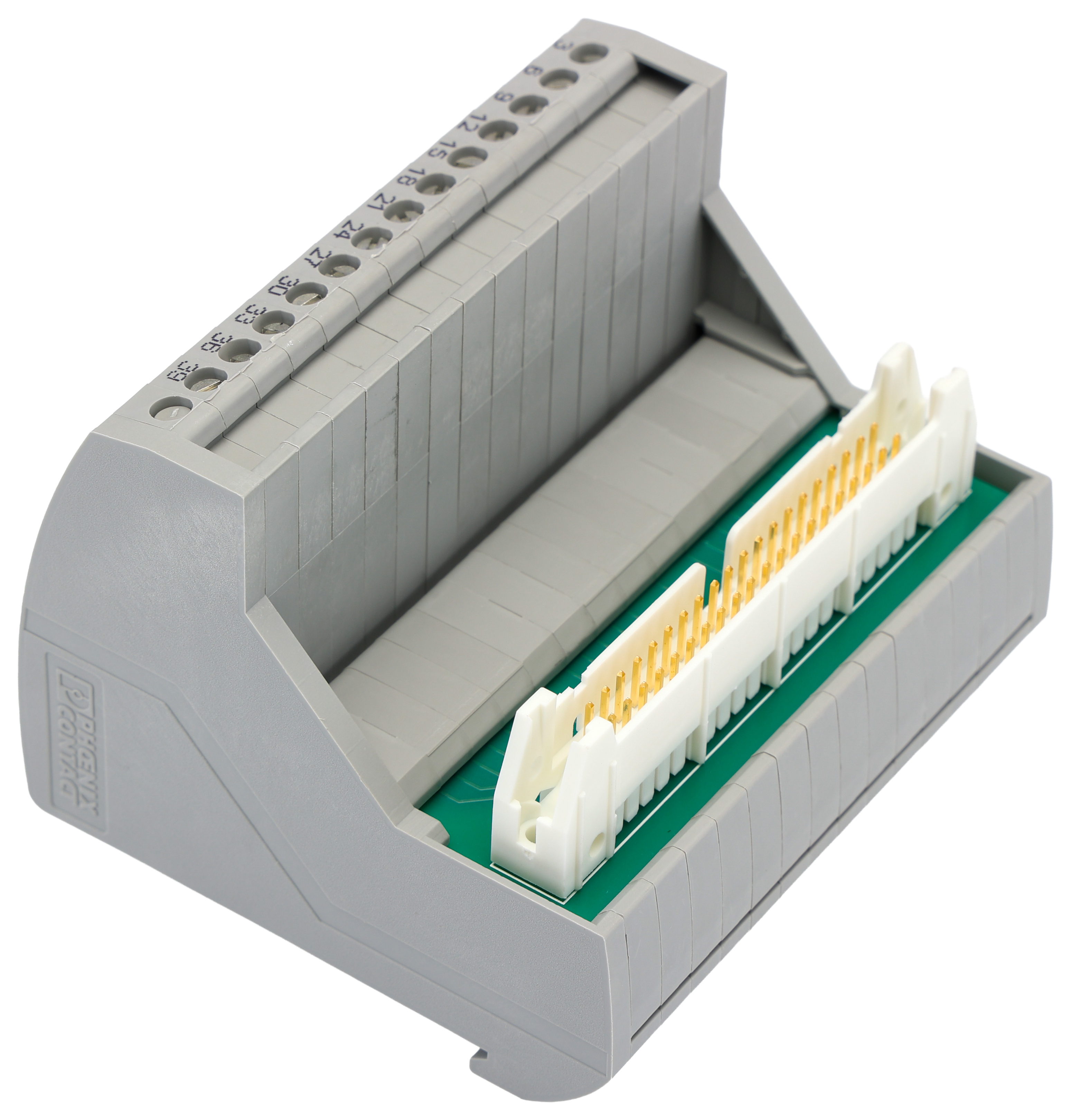 2315078 Phoenix Contact VIP-3/SC/FLK40 Series 40-Contact Male Interface Module, Flat Ribbon Cable Connector, DIN Rail, 1A