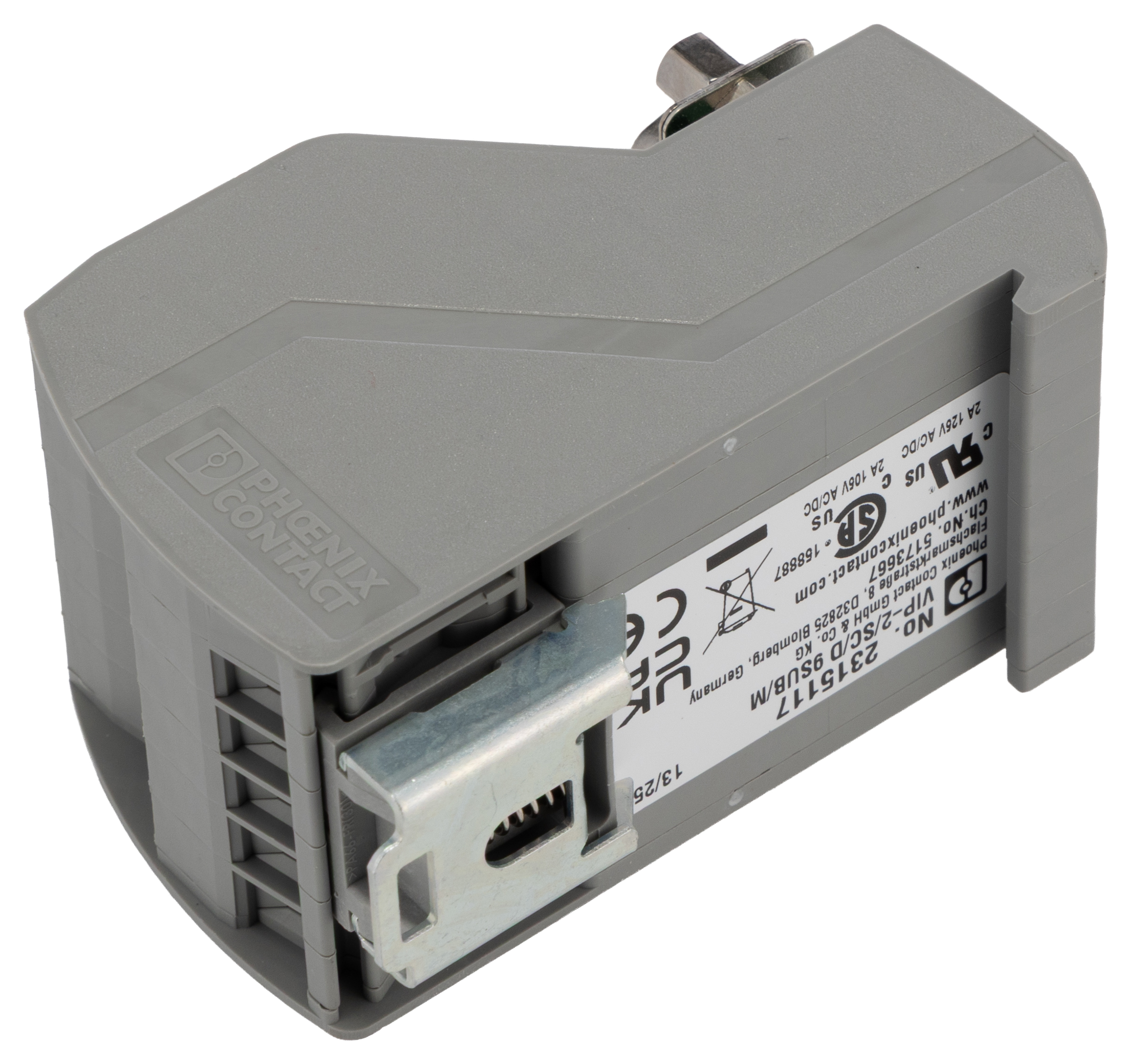 2315117 Phoenix Contact VIP-2/SC/D 9SUB/M Series 9-Contact Male Interface Module, D-Sub Connector, DIN Rail, 2A