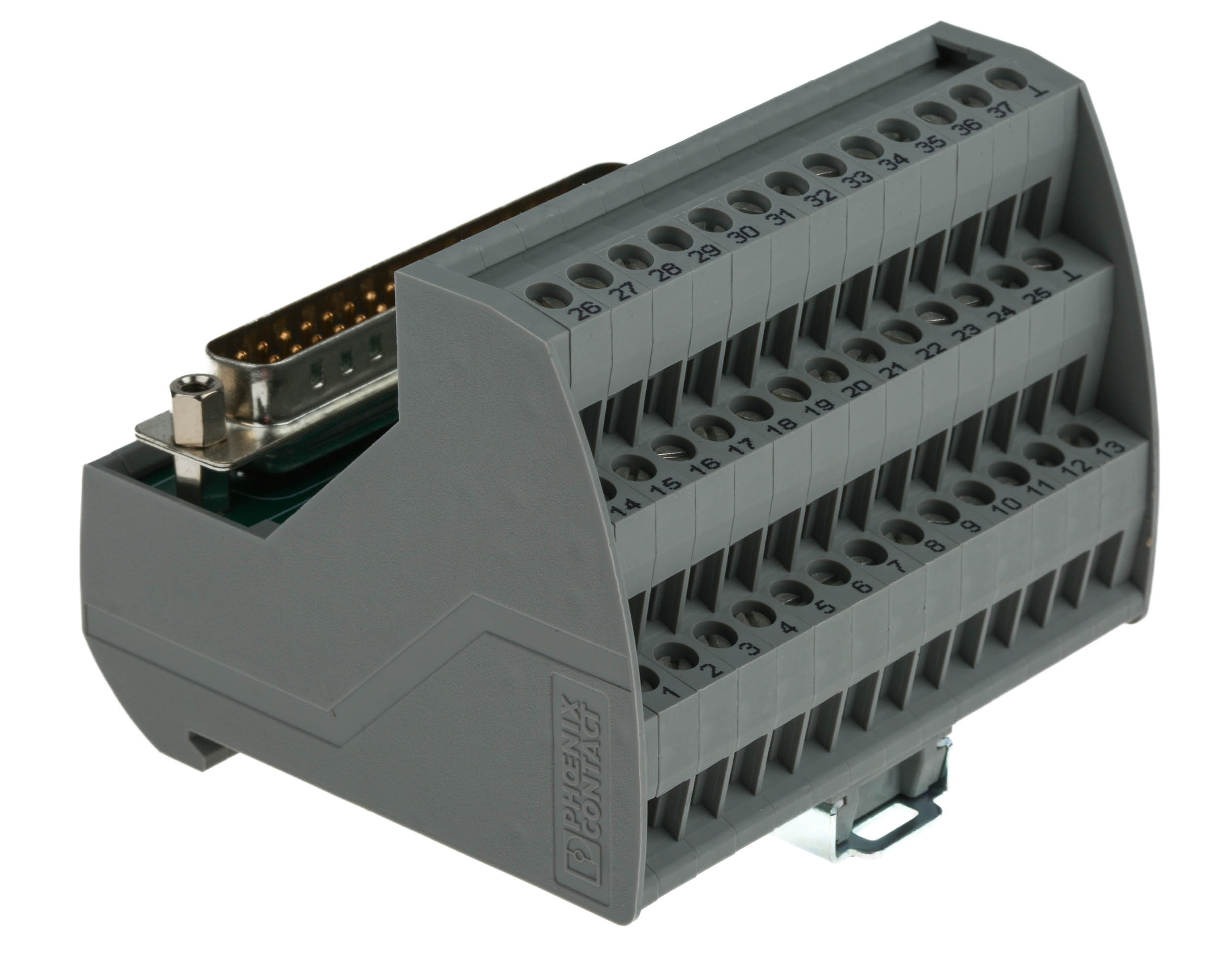 2315146 Phoenix Contact VIP-3 Series 37-Contact Male Interface Module, D-Sub Connector, DIN Rail, 2A