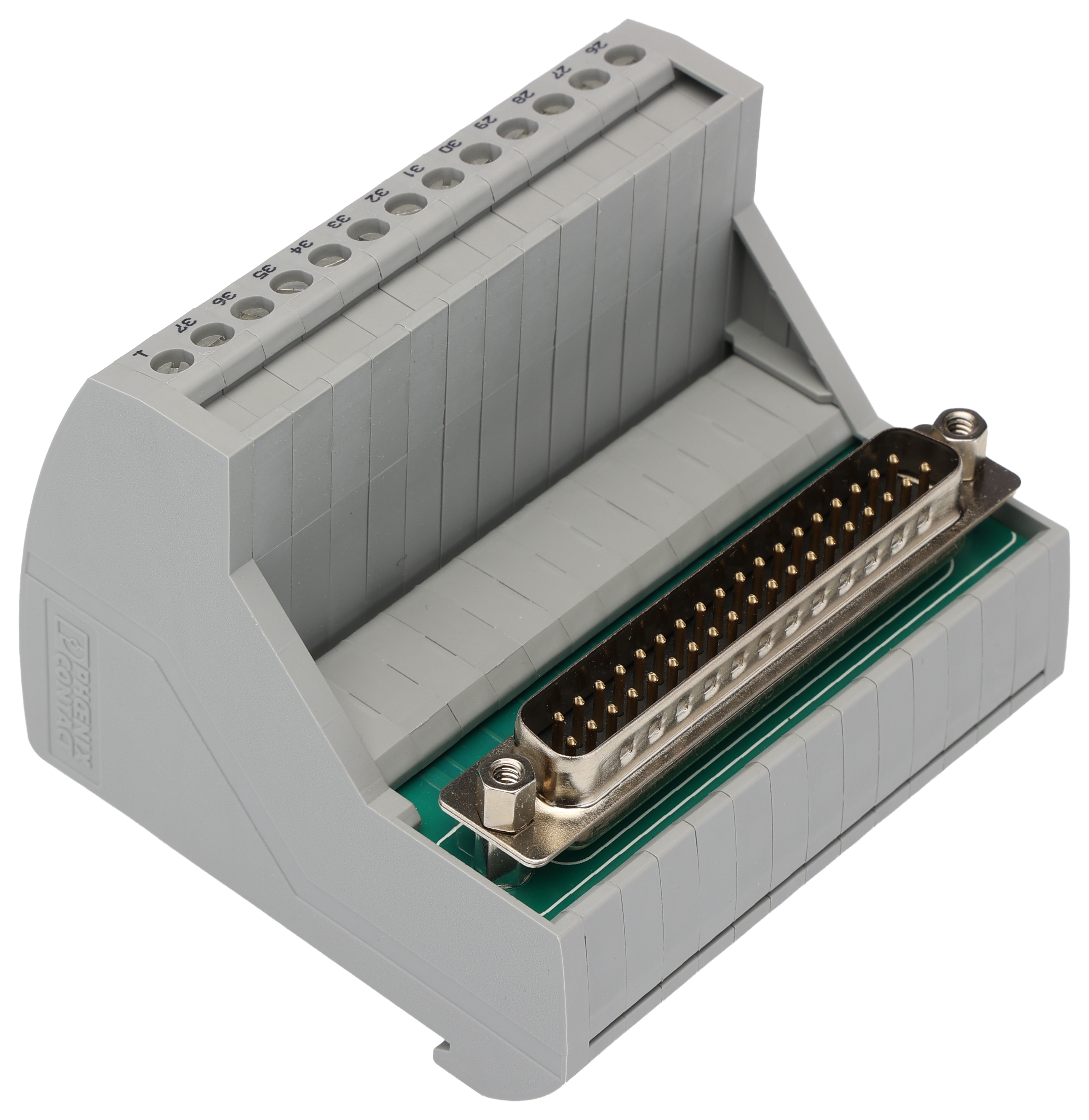 Phoenix Contact VIP-3 Series 37-Contact Male Interface Module, D-Sub Connector, DIN Rail, 2A