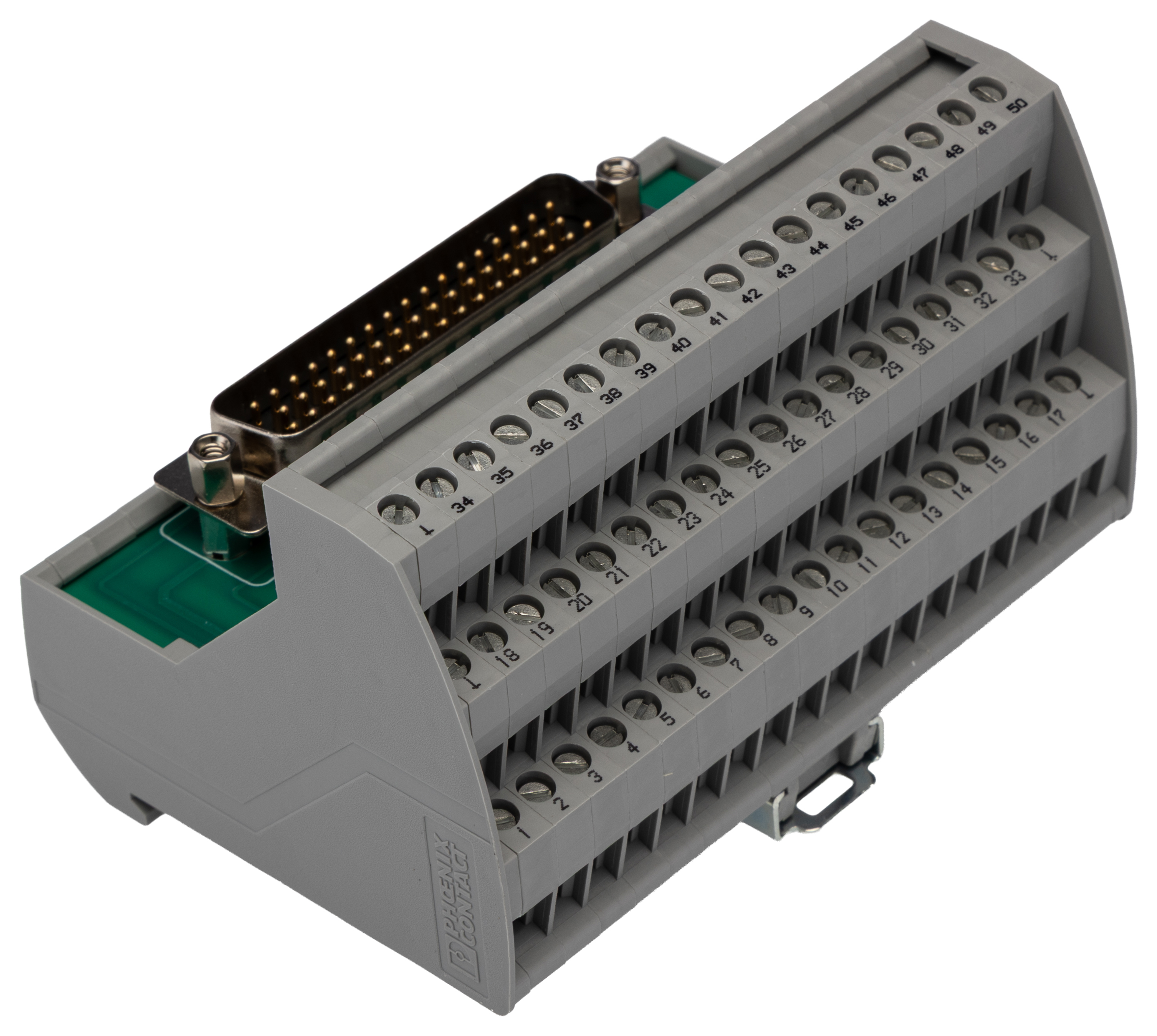 2315159 Phoenix Contact VIP-3 Series 50-Contact Male Interface Module, D-Sub Connector, DIN Rail, 2A
