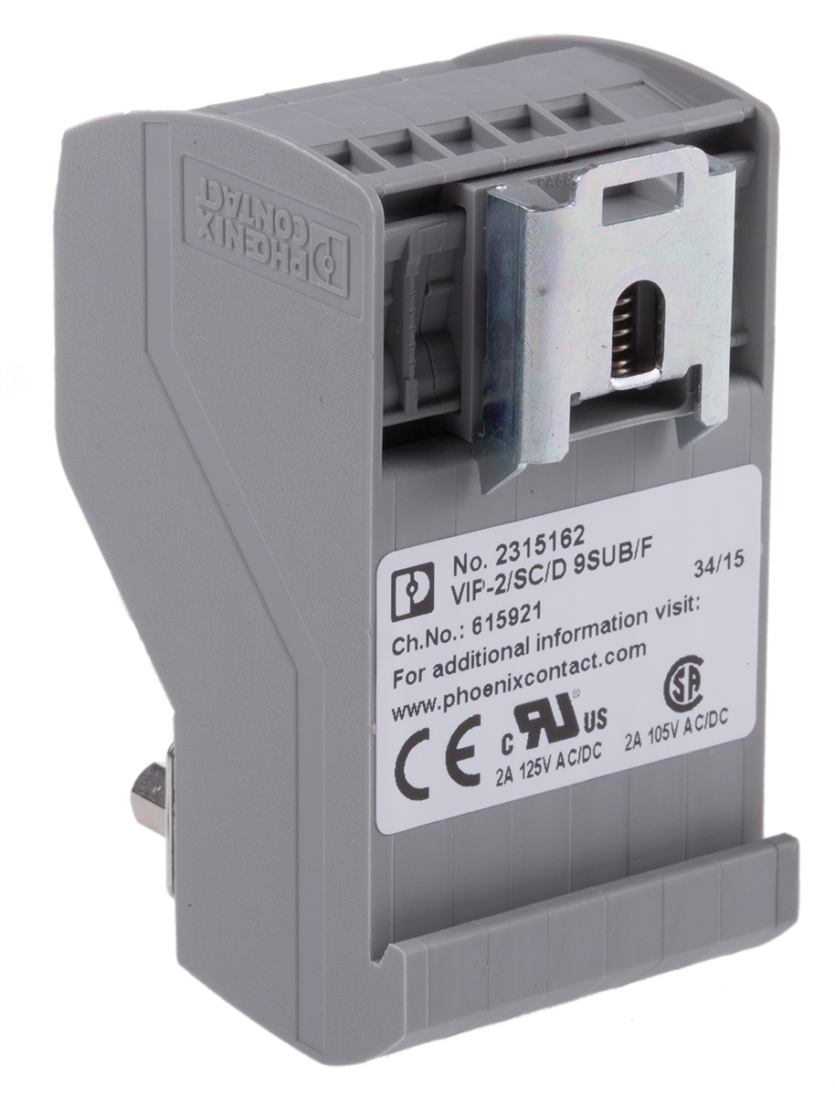 2315162 Phoenix Contact VIP-2 Series 9-Contact Female Interface Module, D-Sub Connector, DIN Rail, 2A