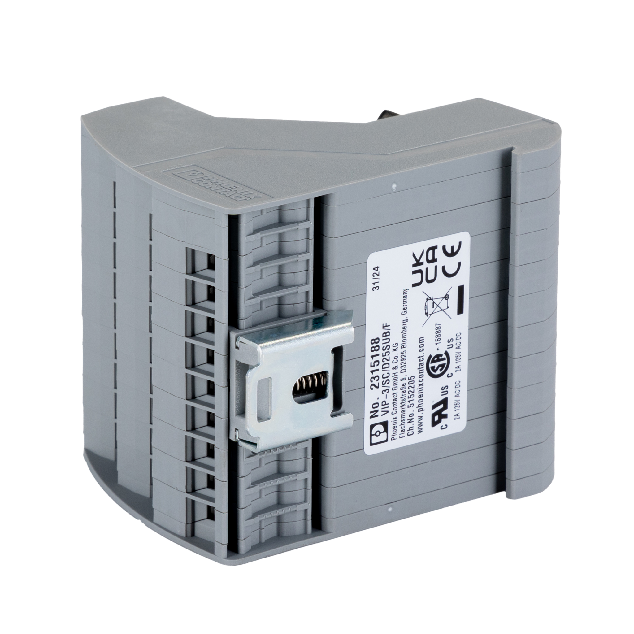 2315188 Phoenix Contact VIP Series 25-Contact Female Interface Module, D-Sub Connector, DIN Rail, 2A