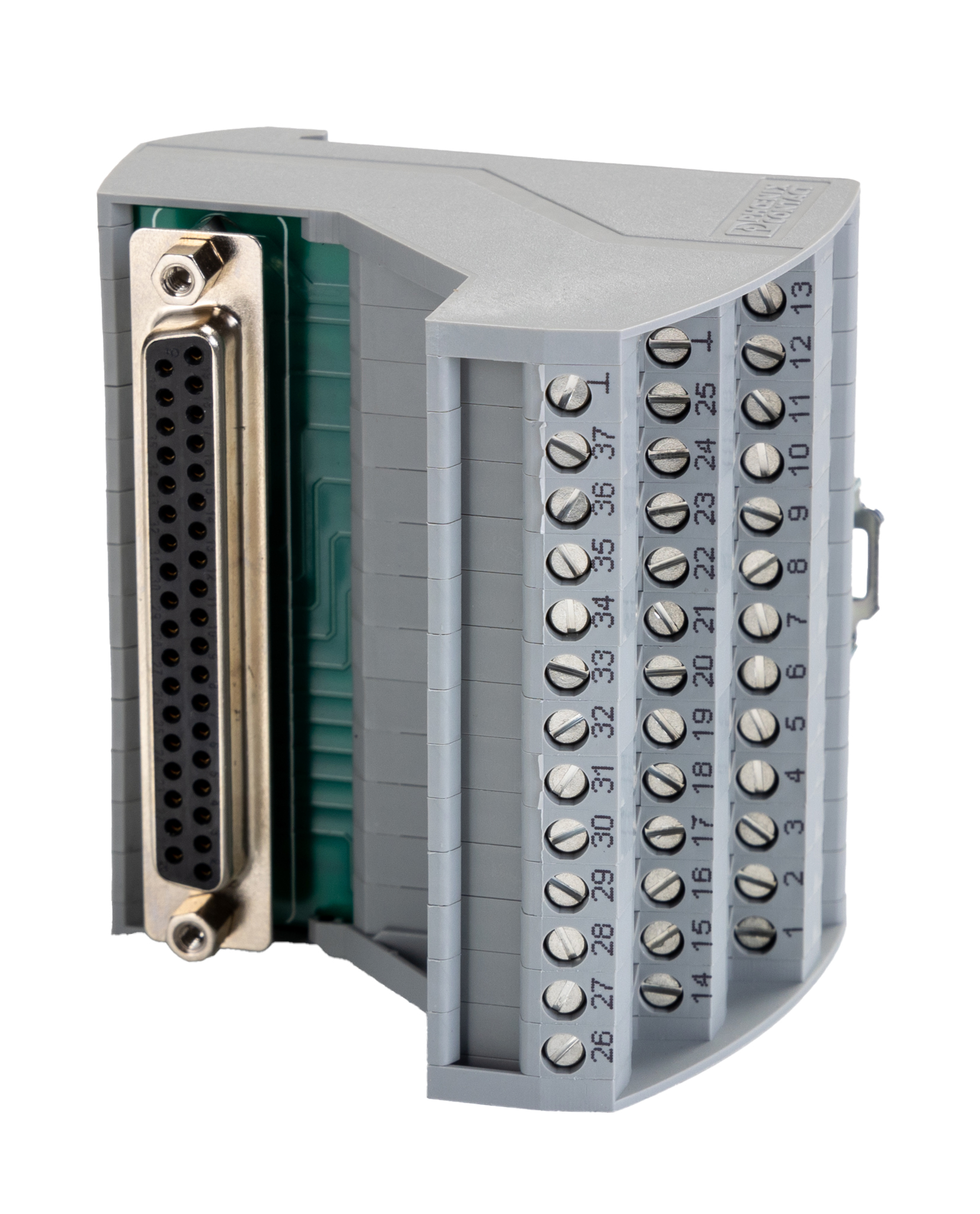 2315191 Phoenix Contact VIP-3/SC/D37SUB/F Series 37-Contact Female Interface Module, D-Sub Connector, DIN Rail, 2A