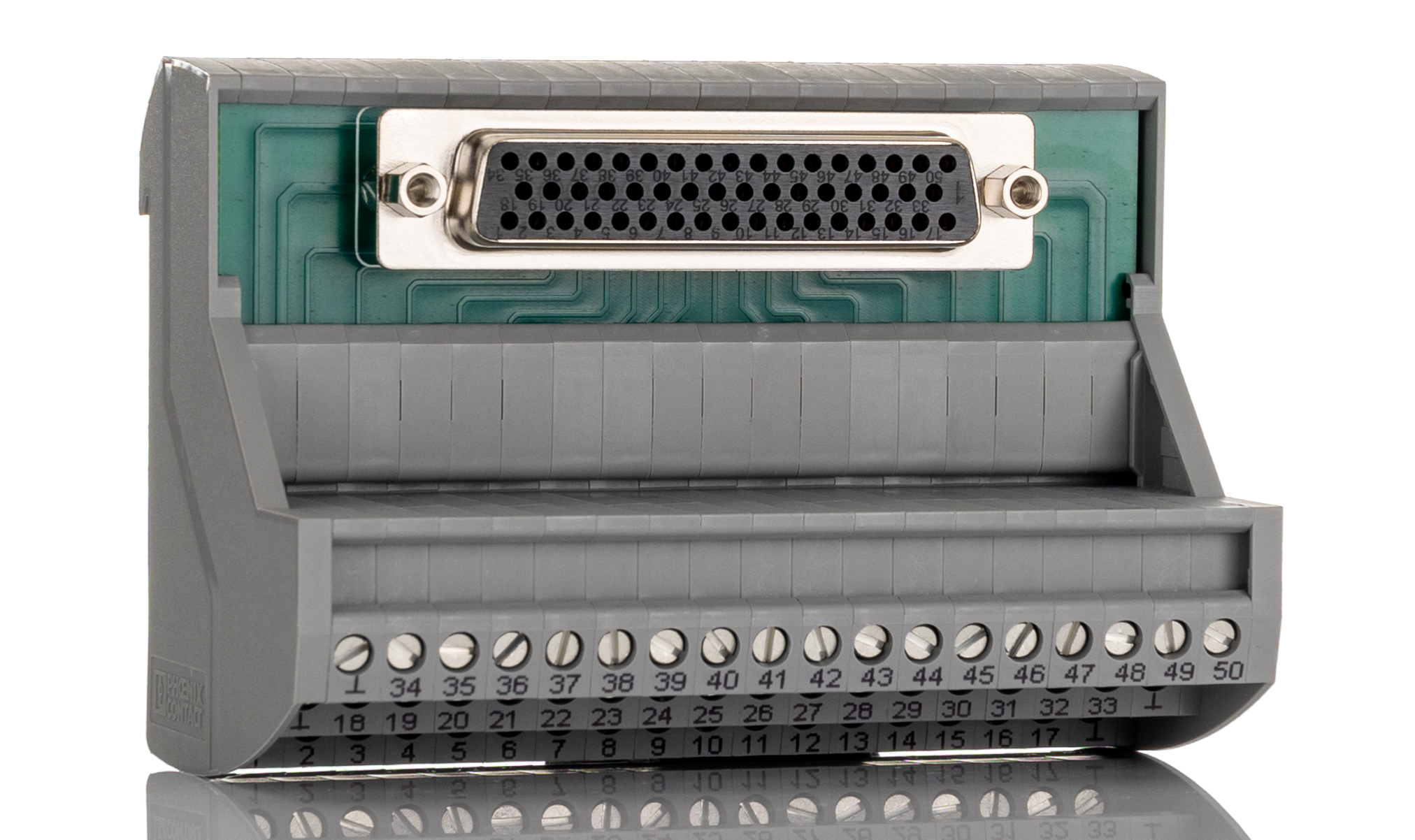 Phoenix Contact 50-Contact Female Interface Module, D-Sub Connector, DIN Rail, 2A