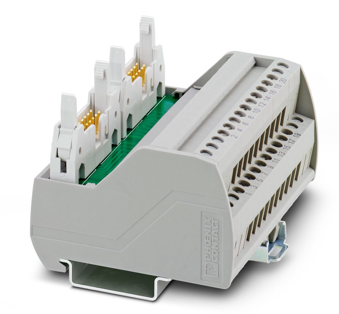 Phoenix Contact 14-Contact Male Interface Module, IDC, FLK Connector, DIN Rail, 1A