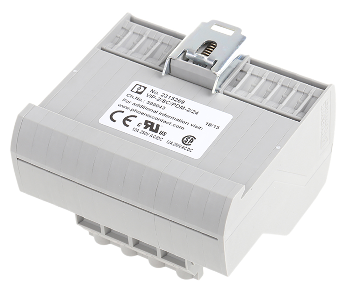 2315269 Phoenix Contact VIP Series 2-Contact Female Interface Module, D-Sub Connector, DIN Rail, 15A