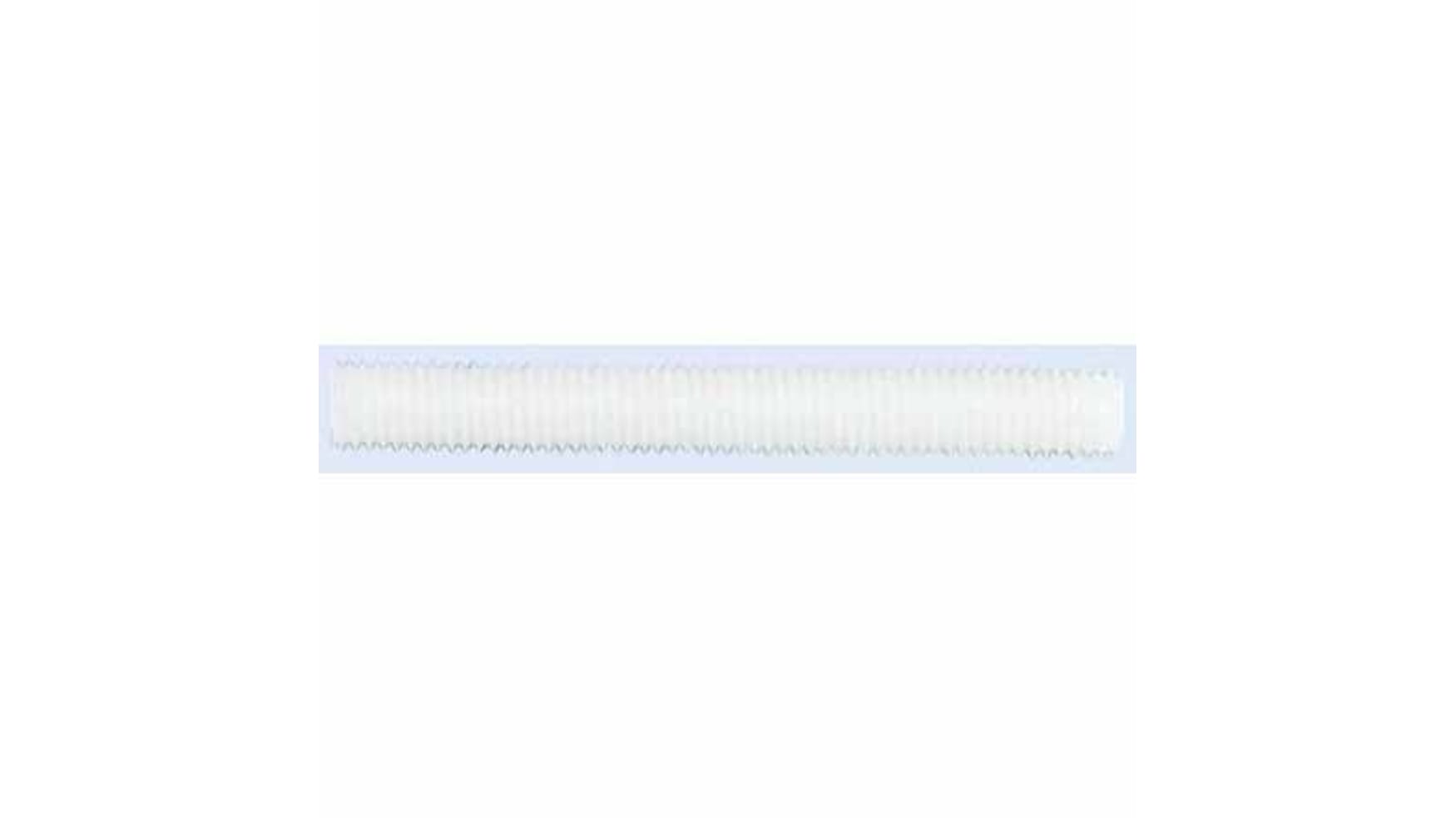 RS PRO Plain Nylon Threaded Rod, M4, 1 m