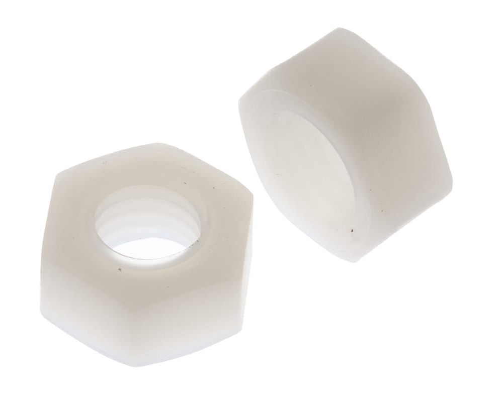 RS PRO, Plain Nylon Hex Nut M8, DIN 934