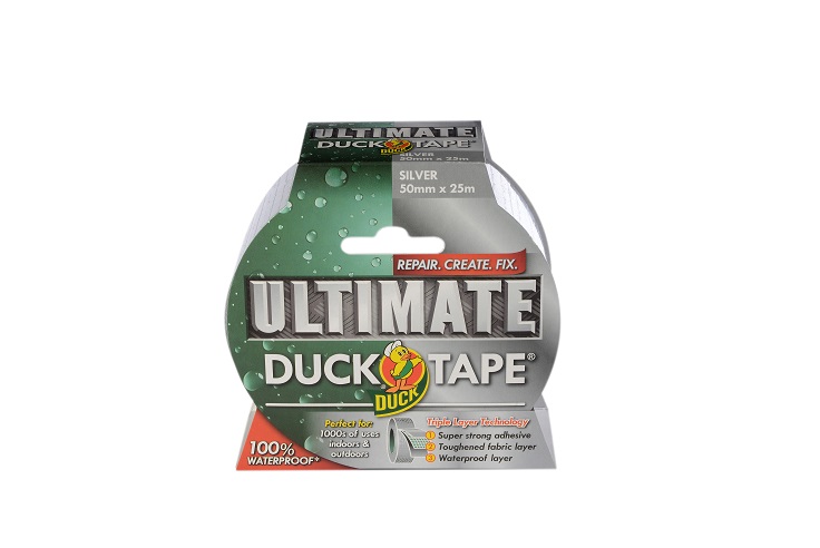 DUCK TAPE Duck Tape 232153 Duct Tape, 25 m x 50mm, Silver, Gloss Finish