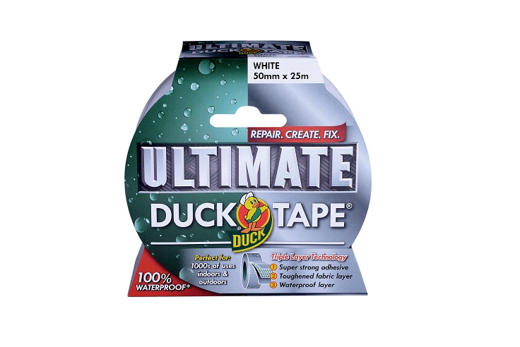 DUCK TAPE Duck Tape Duct Tape, 25 m x 50mm, White, Gloss Finish