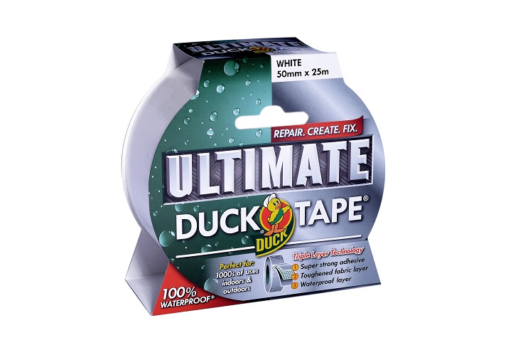 232160 DUCK TAPE Duck Tape Duct Tape, 25 m x 50mm, White, Gloss Finish