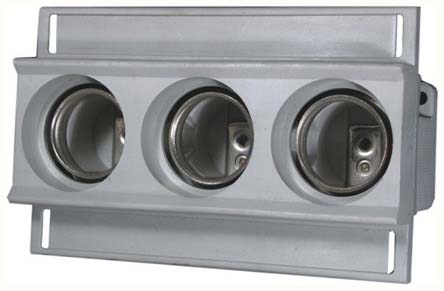 ETI 25A Bottle Fuse Holder, 3P-Pole for D02, 500V ac