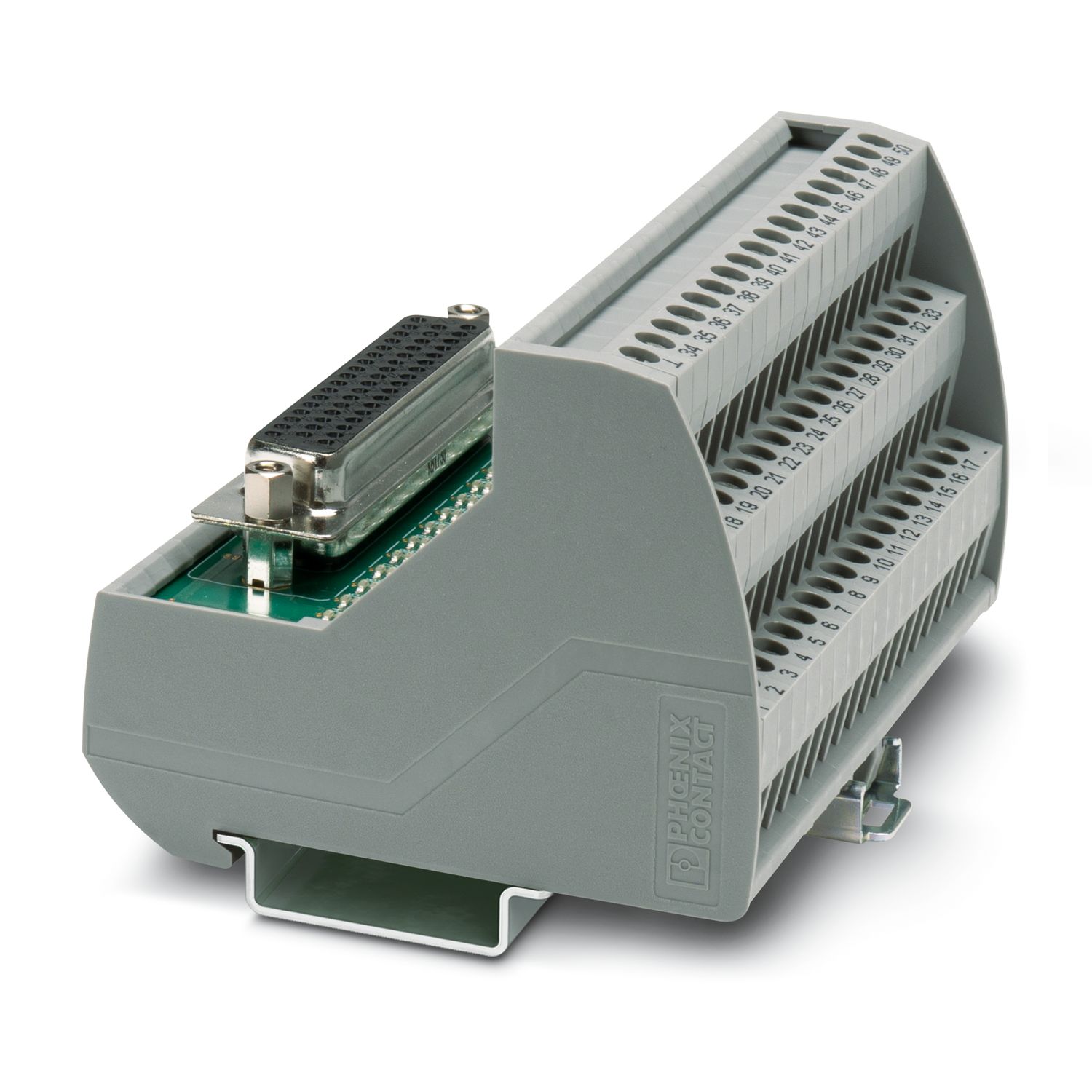 Phoenix Contact VARIOFACE Professional Series 50-Contact Female Interface Module, D-Sub Connector, DIN Rail, 500mA